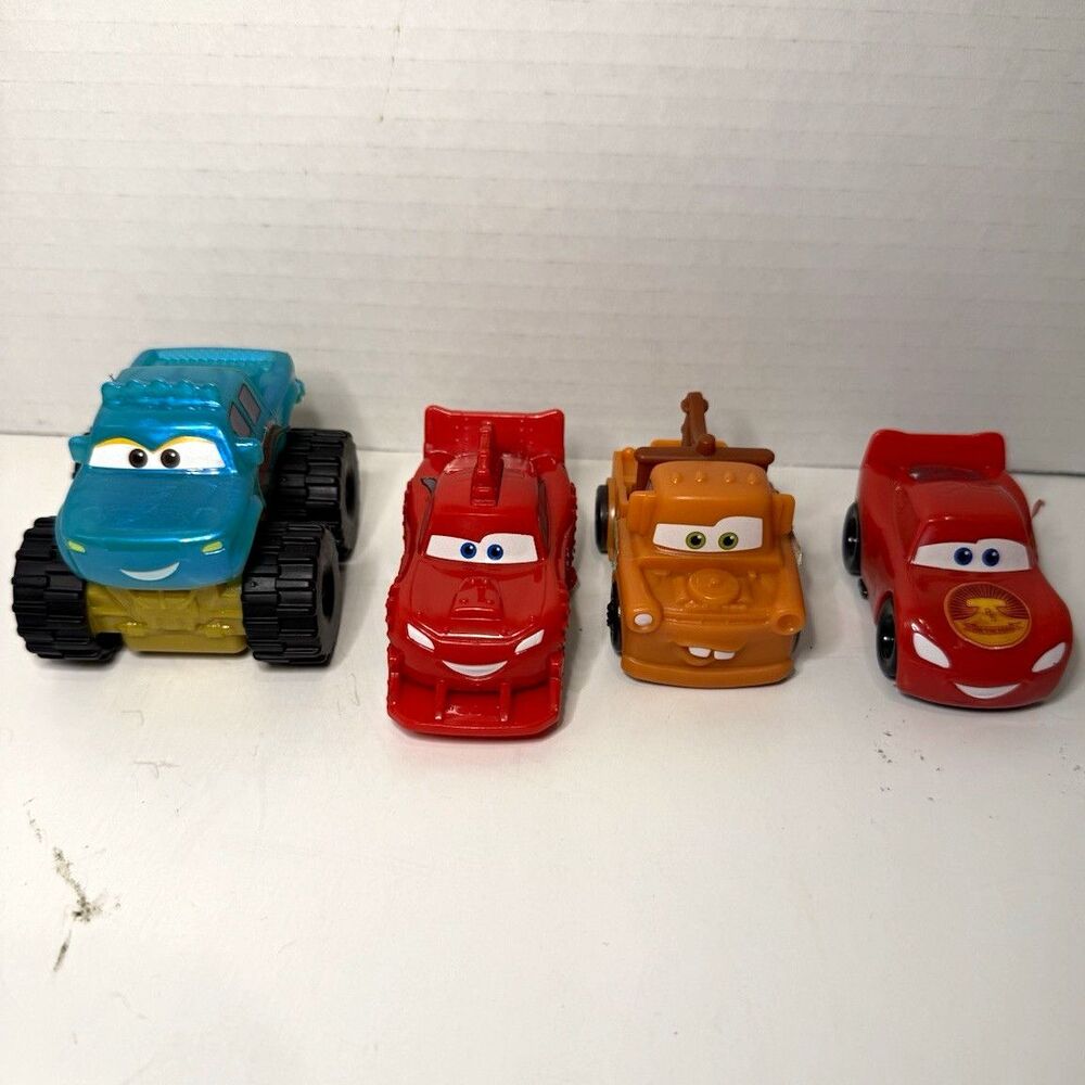 Disney Pixar Cars Diecast Vehicle Lot of 4 Multicolor 1:55 Scale
